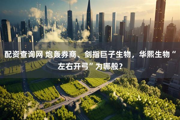 配资查询网 炮轰券商、剑指巨子生物，华熙生物“左右开弓”为哪般？